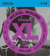 Electric Guitar Strings Nickel Wound XL120 Single Set of EXL120 Super Light 9-42